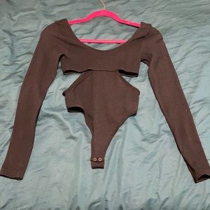 Black cut out bodysuit